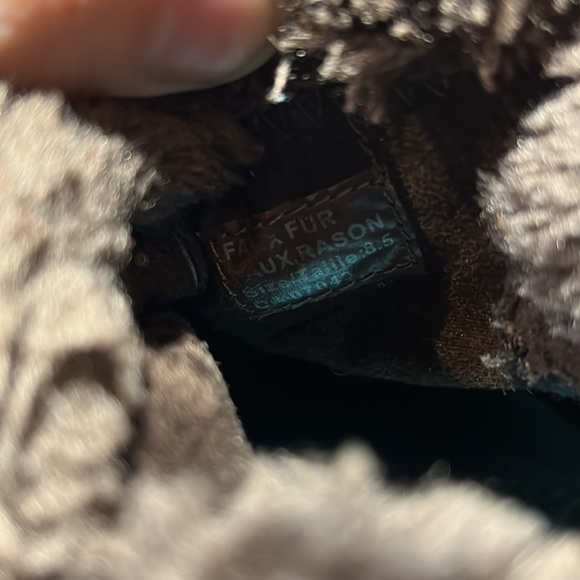 Blowfish Malibu Faux Fur Vegan Leather Boots Womens sz 8.5 Fold Down High Tops - Picture 8 of 8